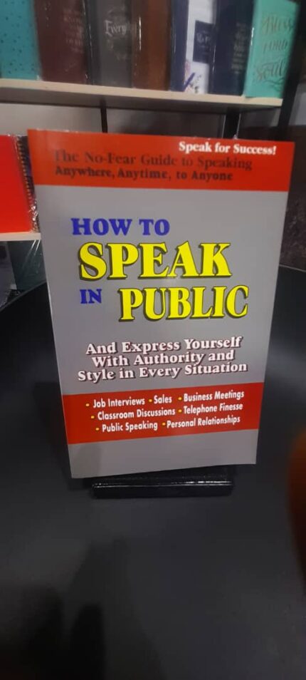 VBS-PHC-BOOKS- HOW TO SPEAK IN PUBLIC - SPEAK FOR SUCCESS