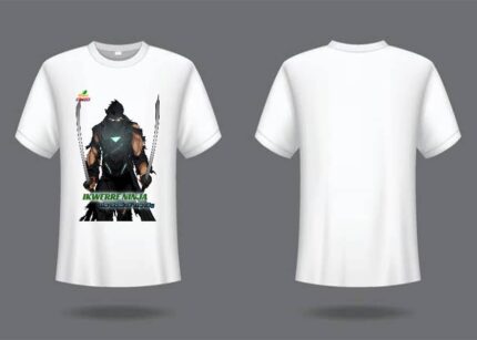OM-PHC- IKWERRE NINJA WHITE SHORTS SLEEVE T-SHIRT(FRONT) POLO TSHIRT- T SHIRTS