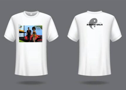 OM-PHC- IKWERRE NINJA WHITE SHORTS SLEEVE T-SHIRT(FRONT & BACK) POLO TSHIRT- T SHIRTS