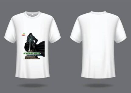 OM-PHC- IKWERRE NINJA WHITE SHORTS SLEEVE T-SHIRT(FRONT) POLO TSHIRT- T SHIRTS