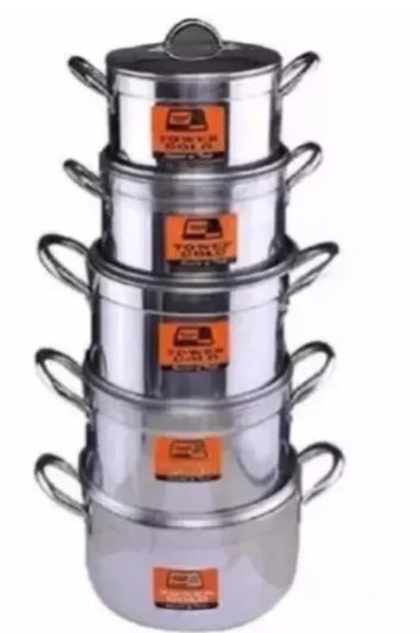 OM-PHC-TOWER POT- SET OF FIVE-20,22,24,26,28CM