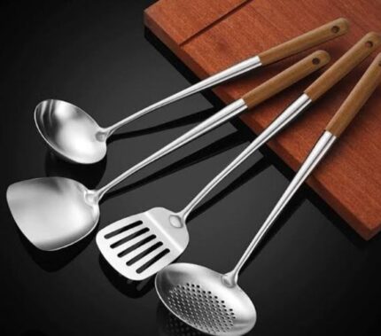 OM-PHC-STAINLESS STEEL KITCHEN BOWL SPOON SET OF FOUR