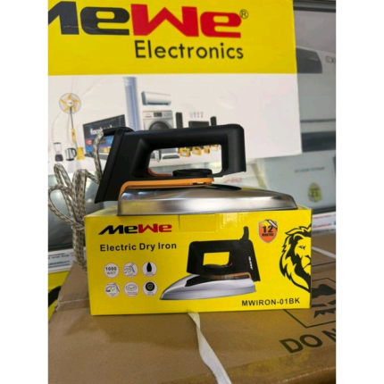MeWe Electric Dry Iron pressing iron – Non-Stick Soleplate, Adjustable Temperature Control, Lightweight & Fast Heating original